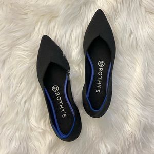 Rothy’s The Point Flat in Black Solid | MINT CONDITION | Worn twice